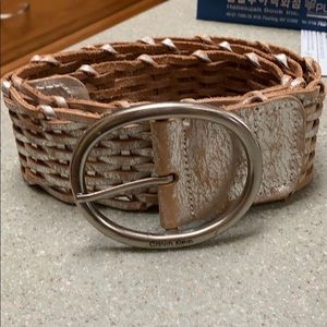 Calvin Klein Women’s Braided Silver Belt 42”